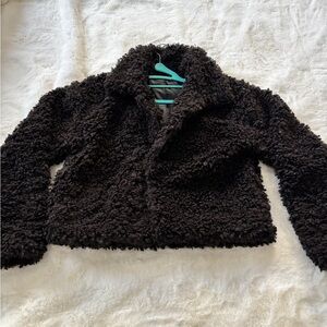 WeGo Black Fuzzy Jacket japan